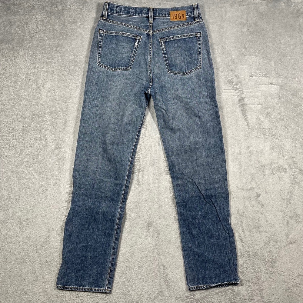 Gap 1969 Jeans Mens 30(29)x32(31) Blue Straight Leg Button Fly Made in USA Denim - Picture 8 of 13